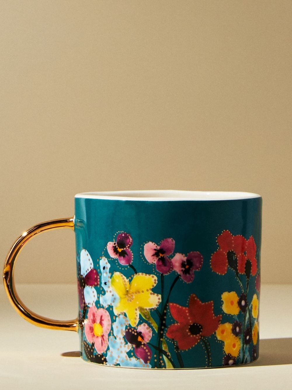 Anthropologie Francesca Kaye Feline Atelier Mug Turquoise - Picture 7 of 7
